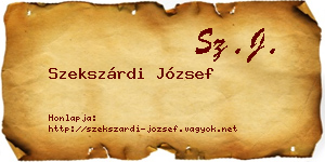 Szekszárdi József névjegykártya