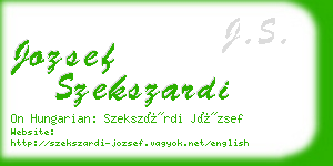 jozsef szekszardi business card